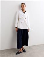 Pure Linen Short Trench Style Coat