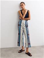 Cotton Blend Jacquard Straight Leg Trousers