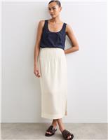Pleated Midi Straight Skirt