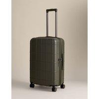 M&S Stockholm 4 Wheel Hard Shell Medium Suitcase Khaki