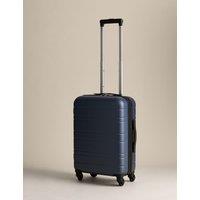 M&S Pisa 4 Wheel Hard Shell Cabin Suitcase Navy
