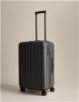 M&S Mykonos 4 Wheel Hard Shell Medium Suitcase Charcoal