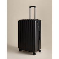 M&S Mykonos 4 Wheel Hard Shell Large Suitcase Black