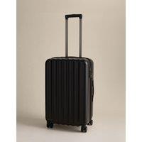 M&S Mykonos 4 Wheel Hard Shell Medium Suitcase Black