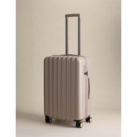 M&S Mykonos 4 Wheel Hard Shell Medium Suitcase Neutral