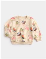 Cotton Rich Tropical Print Sweatshirt (2-8 Yrs)