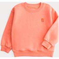 M&S Cotton Rich Leaf Graphic Sweatshirt (2-8 Yrs) Orange