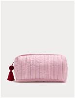 Large Stripe Slouchy Make Up Bag