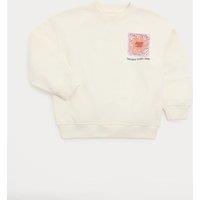 M&S Cotton Rich Tropical Print Sweatshirt (2-8 Yrs) Neutral