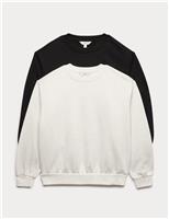 2 Pack Cotton Rich Crew Neck Sweatshirts