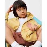 M&S Cotton Rich Fruit Graphic Zip Hoodie (2-8 Yrs) Yellow