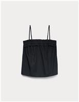 Pure Cotton Ruched Sleeveless Cami Top