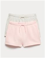 2pk Cotton Rich Jogger Shorts (6-16 Yrs)