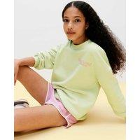 M&S Cotton Rich Oversized Sweatshirt (6-16 Yrs) Lime