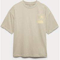 M&S Pure Cotton Graphic T-Shirt (6-16 Yrs) Light Khaki