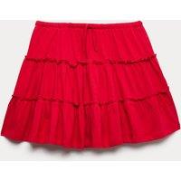 M&S Pure Cotton Tiered Skirt (6-16 Yrs) Red