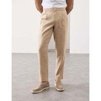 Autograph Performance Linen Blend Trousers Stone