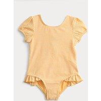 M&S Gingham Swimsuit (2-8 Yrs) Yellow