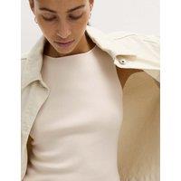 M&S Crew Neck Slim Fit Knitted Vest Vanilla