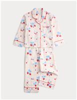 Pure Cotton Strawberry Print Pyjamas (0-16 Yrs)