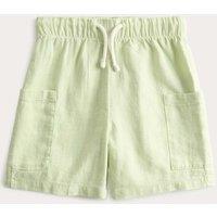 M&S Linen Blend Cargo Shorts (2-8 Yrs) Green