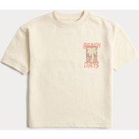 M&S Pure Cotton Textured Graphic T-Shirt (2-8 Yrs) Ecru Mix