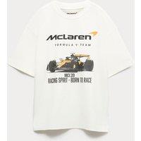 M&S Pure Cotton McLaren Graphic T-Shirt (6-16 Yrs) White