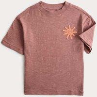 M&S Pure Cotton Embroidered T-Shirt (2-8 Yrs) Mocha