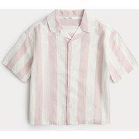 M&S Cotton Rich Striped Seerscucker Shirt (2-8 Yrs) Pink
