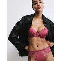 Rosie Silk & Lace Wired Full Cup Bra A-E Raspberry