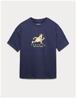 M&S Pure Cotton Fortnite Graphic T-Shirt (6-16 Yrs) Navy