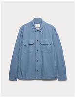 Regular Fit Lyocell Blend Overshirt