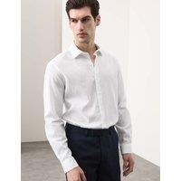 Autograph Easy Iron Linen Rich Performance Shirt White