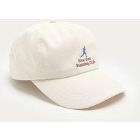 M&S Pure Cotton Embroidered Baseball Cap Ecru