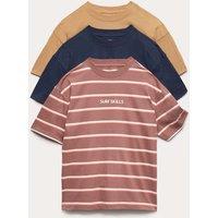 M&S 3 Pack Pure Cotton Graphic T-Shirts (6-16 Yrs) Multi