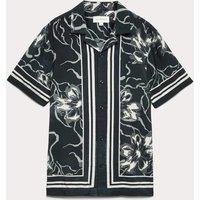Autograph Floral Short Sleeve Shirt Black Mix