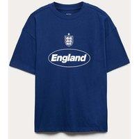M&S Pure Cotton FA England Graphic T-Shirt (6-16 Yrs) Navy