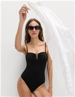 M&S Padded U-Notch Swimsuit Bright Orange