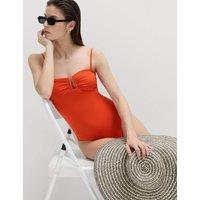 M&S Padded U-Notch Swimsuit Bright Orange