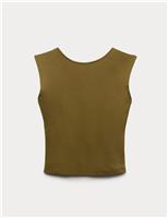 Cotton Rich Open Back Vest Top