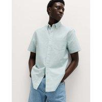 M&S Ultimate Pure Cotton Oxford Shirt Green