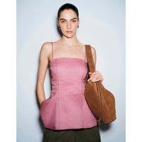 Autograph Pure Ramie Godet Cami Top Dusty Pink