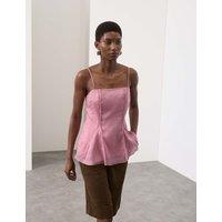 Autograph Pure Ramie Godet Cami Top Dusty Pink