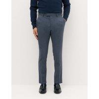M&S Slim Fit Twill Suit Trousers Blue