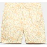 M&S Leaf Print Swim Shorts (6-16 Yrs) Yellow
