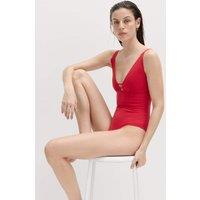 M&S Sculpt Bonded Plunge Swimsuit Lacquer Red