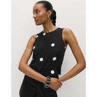 M&S Vest with Linen Black Mix
