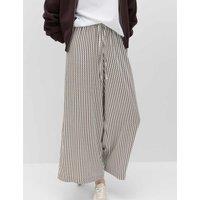 M&S Printed Pull On Wide Leg Culottes Brown Mix