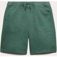 M&S Cotton Rich Garment Dyed Shorts (6-16 Yrs) Green