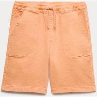 M&S Cotton Rich Garment Dyed Shorts (6-16 Yrs) Orange